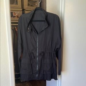 SHEIN Black Utility Jacket with Relaxed Fit